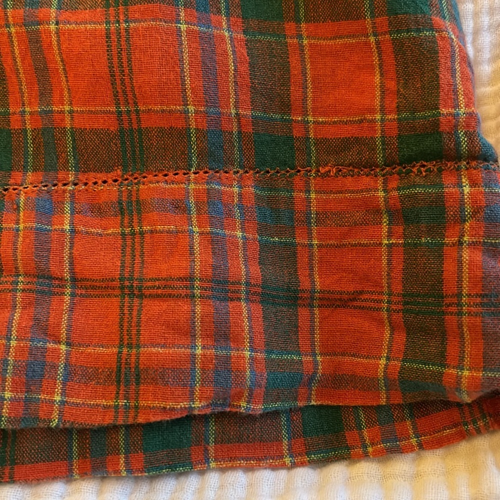 THE GREAT. Red and Green Plaid Top - Picture 2 of 8
